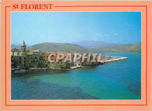 Moderne Karte Charmes et Couleurs de la Corse Saint Florent Vue panoramique