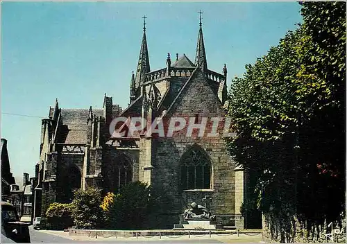 Moderne Karte Saint Pol de Leon Finistere Le Chevet de la Cathedrale