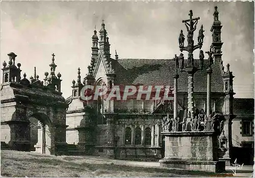 Moderne Karte Saint Thegonnec Finistere l'Arc de Triomphe le Calvaire et l'Ossuaire