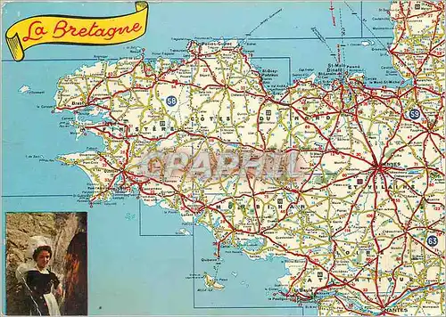 Moderne Karte Les Departements Bretons