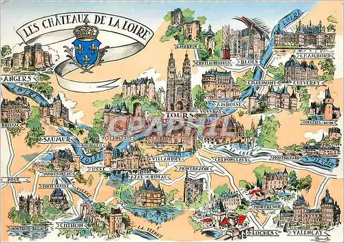 Cartes postales moderne Les Chateaux de la Loire