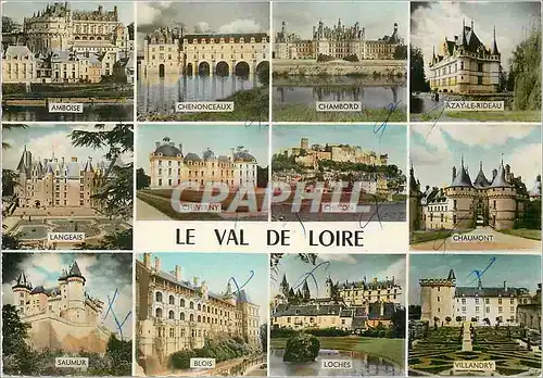 Cartes postales moderne Le Val de Loire Amboise Chenonceaux Chambord Azay le Rideau
