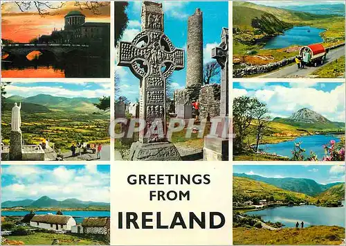 Moderne Karte Greetings from Ireland