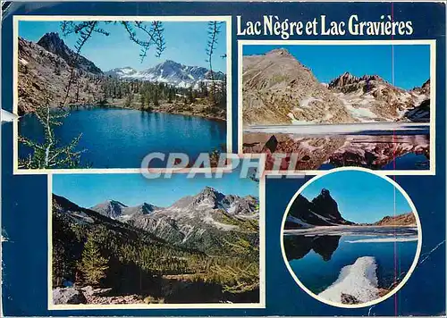 Cartes postales moderne Lac Negre et Lac Gravieres  Environs de St Martin Vesubie Alp Mar Lac des Gravieres