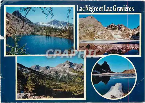 Moderne Karte Lac Negre et Lac Gravieres  Environs de St Martin Vesubie Alp Mar Lac des Gravieres