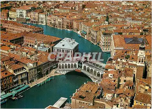 Moderne Karte Venezia Veduta del Canal e Ponte di Rialto