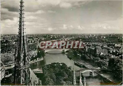 Moderne Karte Paris vu d'En Haut Panorama sur la Seine