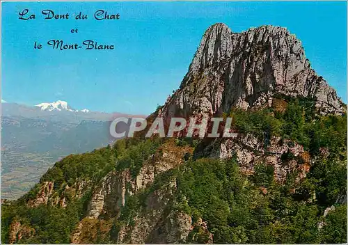 Moderne Karte La Dent du Chat et le Mont Blanc