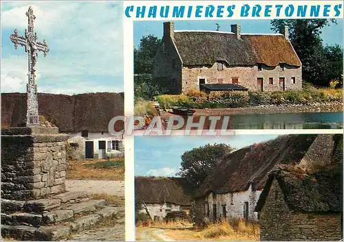 Cartes postales moderne Chaumieres Bretonnes