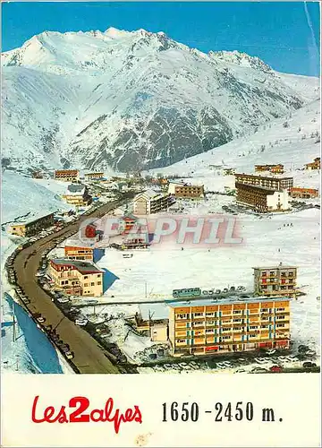 Moderne Karte Les Deux Alpes Isere