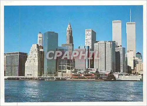 Moderne Karte Financial District with the South Street Seaport in the Foreground New York City