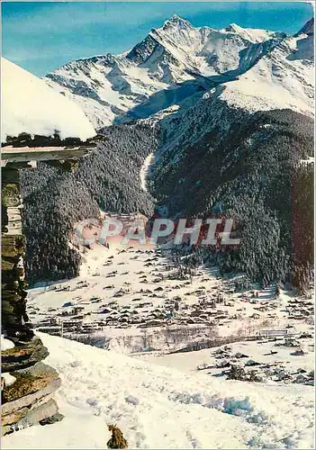 Cartes postales moderne Les Contamines Montjoie La Station depuis le Sommet du Nivorin