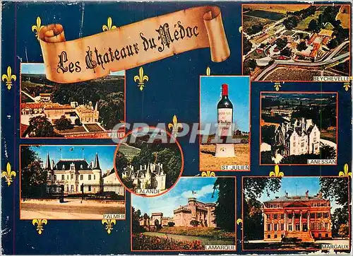 Cartes postales moderne Les Chateaux du Medoc Lafite St Julien Beychevelle Lanessan Margaux