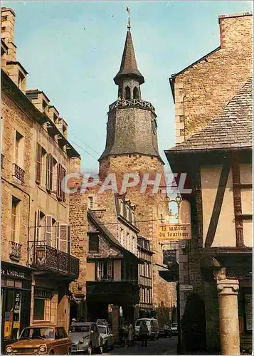 Cartes postales moderne Bretagne Cote d'Emeraude Dinan Cite Medievale La Rue et la Tour de l'Horloge