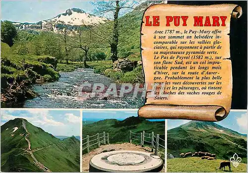 Cartes postales moderne Le Puy Mary Cantal Vallee de Cheviade Pas de Pevrol