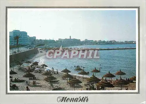 Moderne Karte Monastir La Plage au fond le Riba