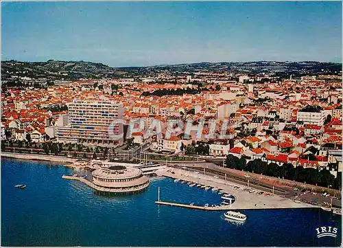 Moderne Karte Vichy Allier Sante Detente Vacances Vue aerienne sur le Lac d'Allier La Rotonde du Lac et le Por