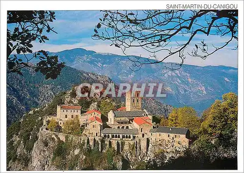 Cartes postales moderne Message du Sud Saint Martin du Canigou PO Vue generale de l'Abbaye