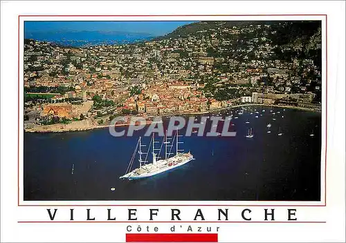 Moderne Karte Villefranche Cote d'Azur Bateau