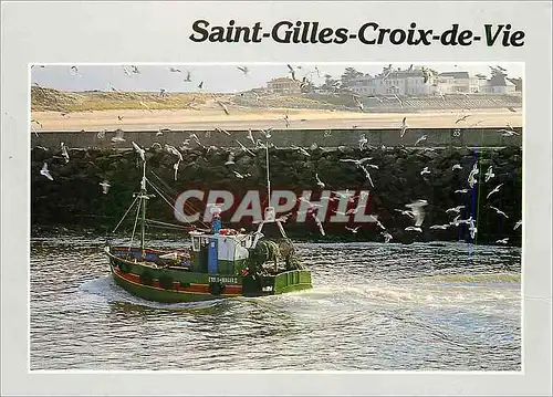 Moderne Karte Saint Gilles Croix de Vie Bateau de peche