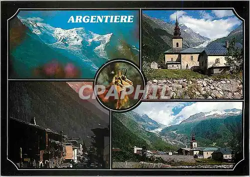 Moderne Karte Argentiere Haute Savoie Station ete hiver