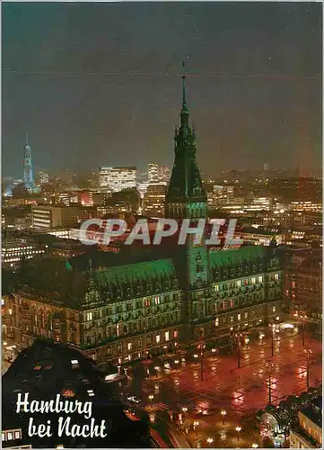 Moderne Karte Hamburg Rathaus und Rathausmarkt