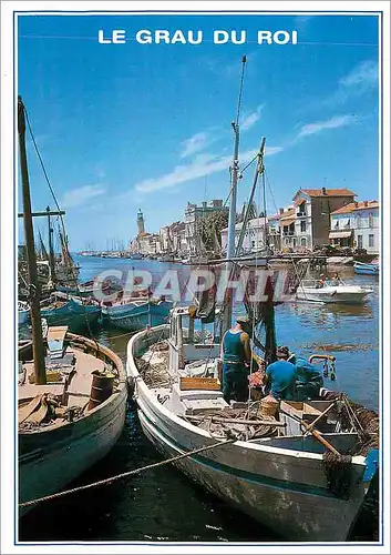 Moderne Karte Le Grau du Roi Bateaux de peche