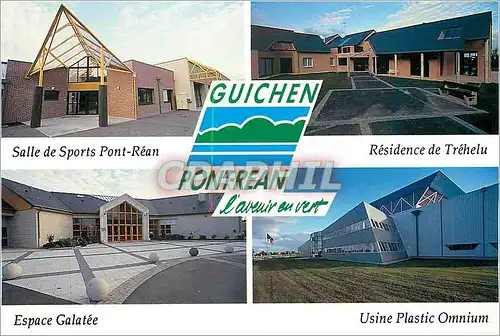 Moderne Karte Mairie de Guichen Salle de sports Pont Rean Residence de Trehelu Espace Galatee Usine Plastic Om