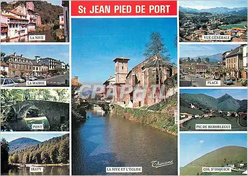 Moderne Karte St Jean Pied de Port