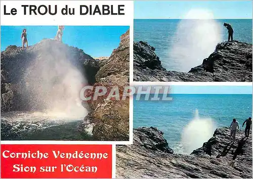 Moderne Karte Le Trou du Diable Corniche Vendeenne Sion sur l'Ocean