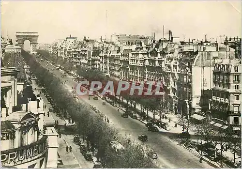 Moderne Karte Paris L'Avenue des Champs Elysees