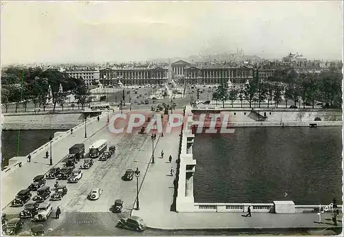 Cartes postales moderne Paris Pont et place de la Concorde et Butte Montmartre