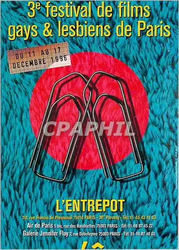 Cartes postales moderne Films gays et lesbiens Paris L'Entrepot