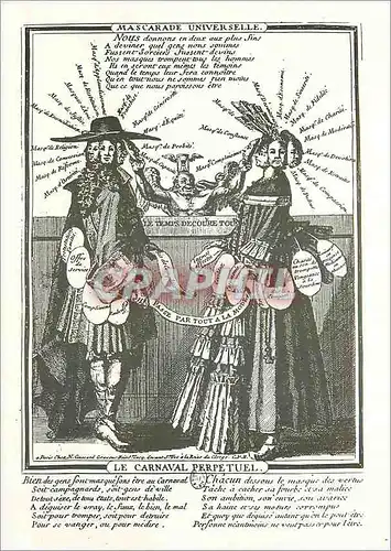 Cartes postales moderne Mairie de Paris Les Parisiens de la Bruyere Le carnaval perpetuel