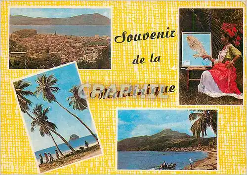 Moderne Karte Souvenir de la Martinique