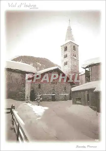 Cartes postales moderne Val d'Isere L'Eglise sous le monteau neigeux