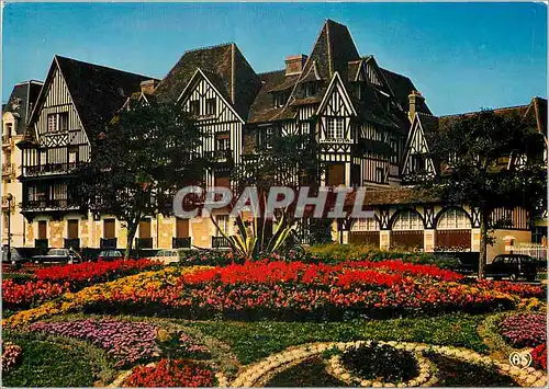 Moderne Karte Cabourg Calvados La Plage de fleurs le Normandie Hotel et les Jardins