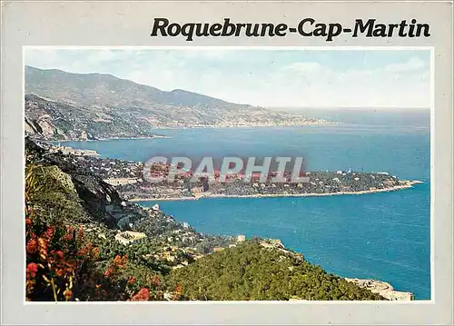 Cartes postales moderne Roquebrune Cap Martin Alpes Mar Vue generale