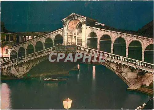 Cartes postales moderne Venise Ponte de Rialto La nuit