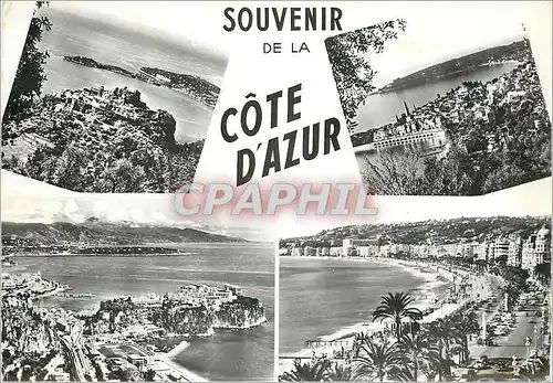 Moderne Karte Souvenir de la Cote d'Azur Eze Menton Monaco Nice