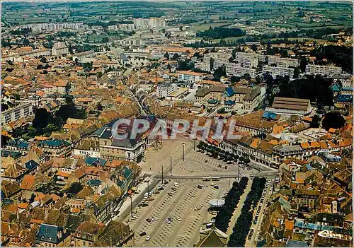 Moderne Karte Autun S et L Vue generale aerienne