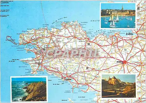 Cartes postales moderne La Bretagne Saint Malo la Pointe du Raz la Tour du Connetable a Vannes