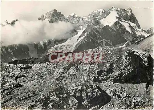 Moderne Karte Col du Galibier et la Meije