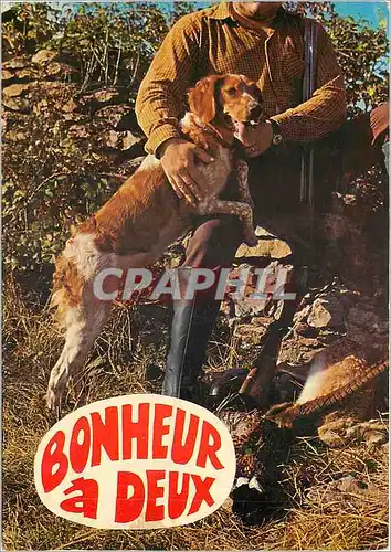 Cartes postales moderne Bonheur a Deux Chien Chasse