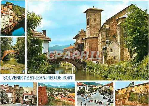 Moderne Karte Souvenir de St Jean pied de Port