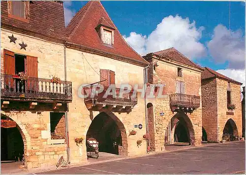 Moderne Karte Villefranche du Perigord Dordogne