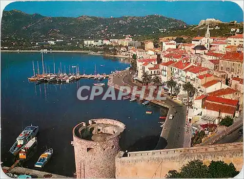 Cartes postales moderne Calvi Au pied de la citadelle la tour de sel veille sur la ville et sur le port