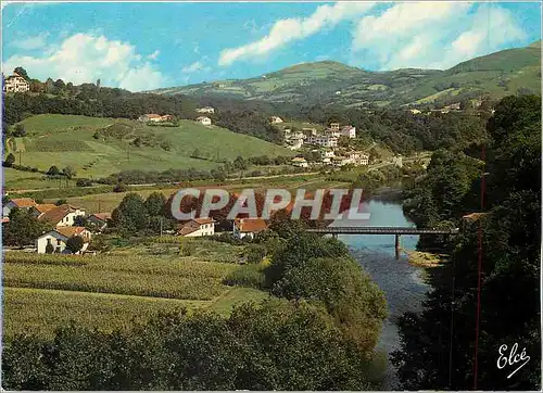 Cartes postales moderne Pays Basque Cambo les Bains Vue generale sur la Nive avec le Pont Routier