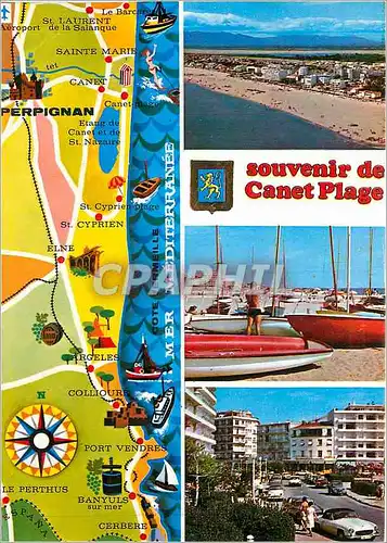 Cartes postales moderne Souvenir de Canet Plage Lumiere et Couleurs de la Cote Vermeille Canet Plage