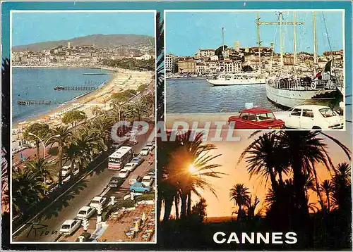 Moderne Karte Cannes La Croisette Le Suquet